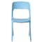 Fabulaxe Modern Plastic Outdoor Dining Chair with Open Curved Back, Blue, PK 4 QI004227.BL.4 - alternate 5